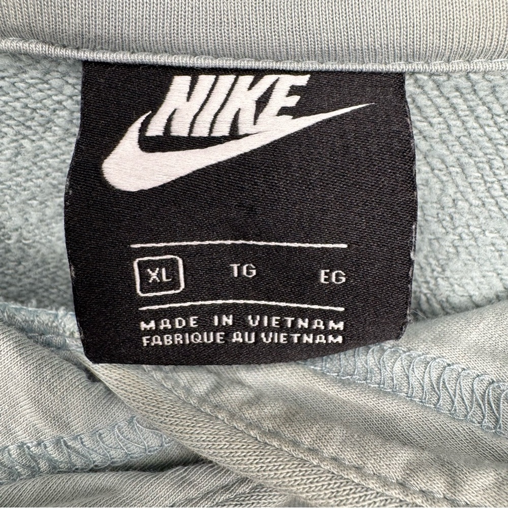NIKE Essential Cropped Hoodie Ocean Blue Cotton Women’s XL - Picture 4 of 16